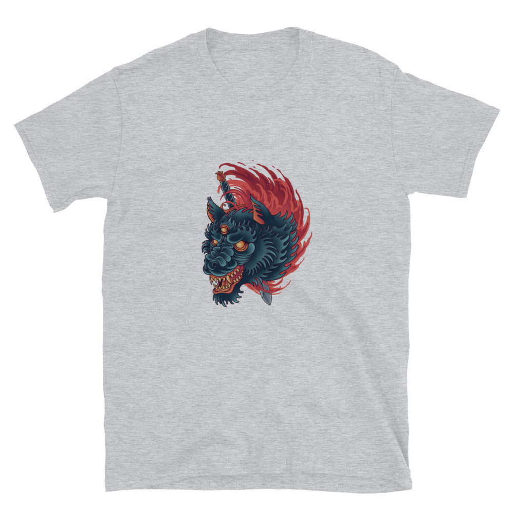 Slaughter Head Angry Wolf Fit Unisex Softstyle T-Shirt