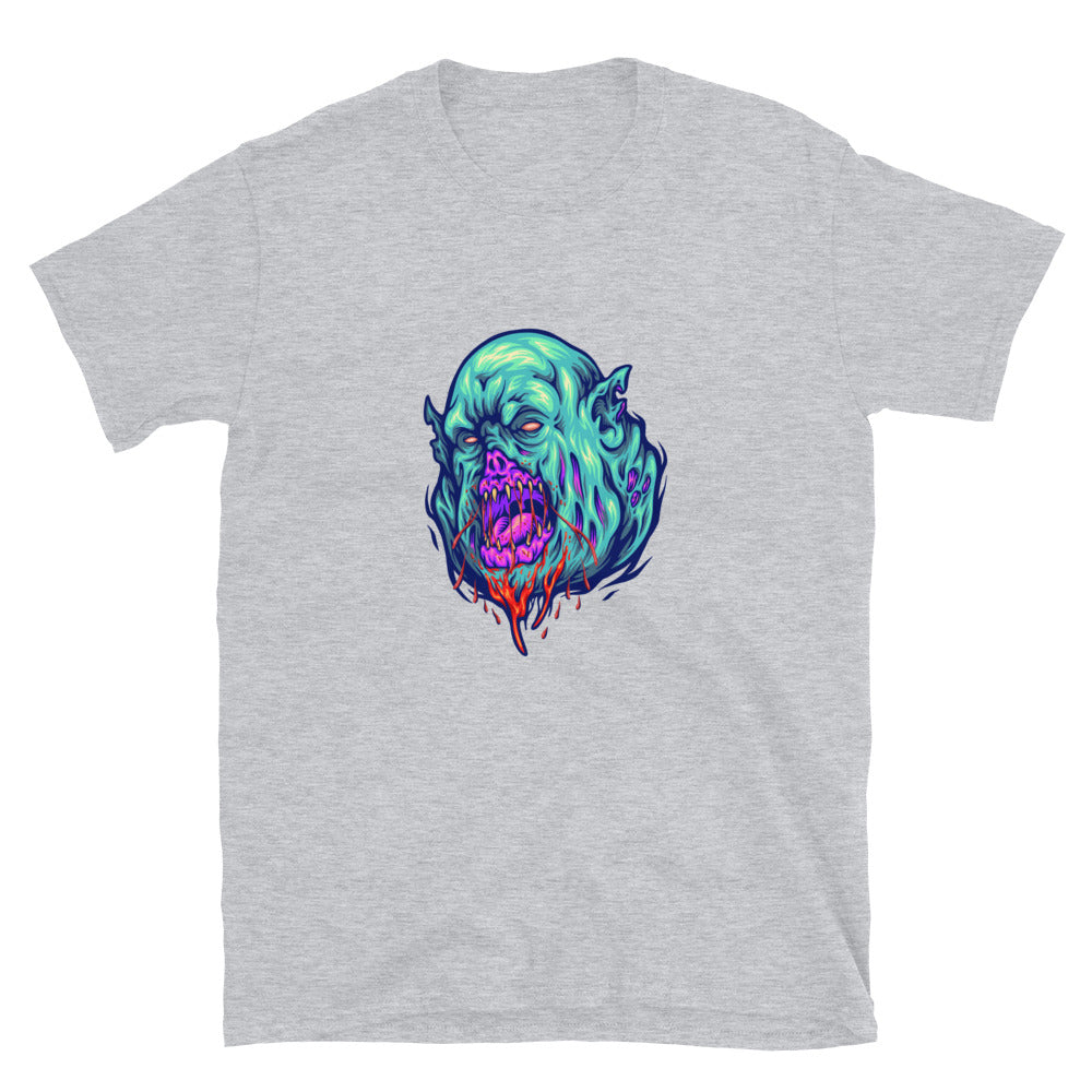 Spooky monster zombie head Fit Unisex Softstyle T-Shirt