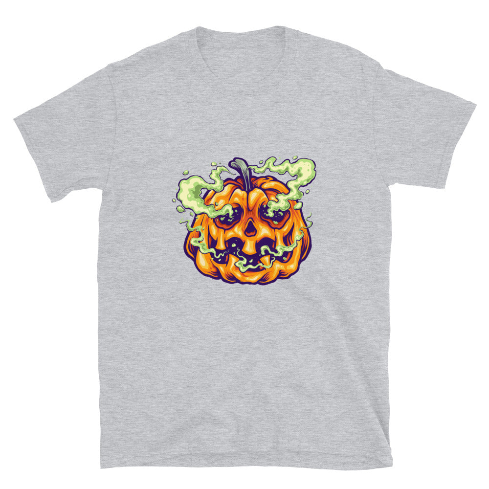 Spooky pumpkin smoke halloween Fit Unisex Softstyle T-Shirt