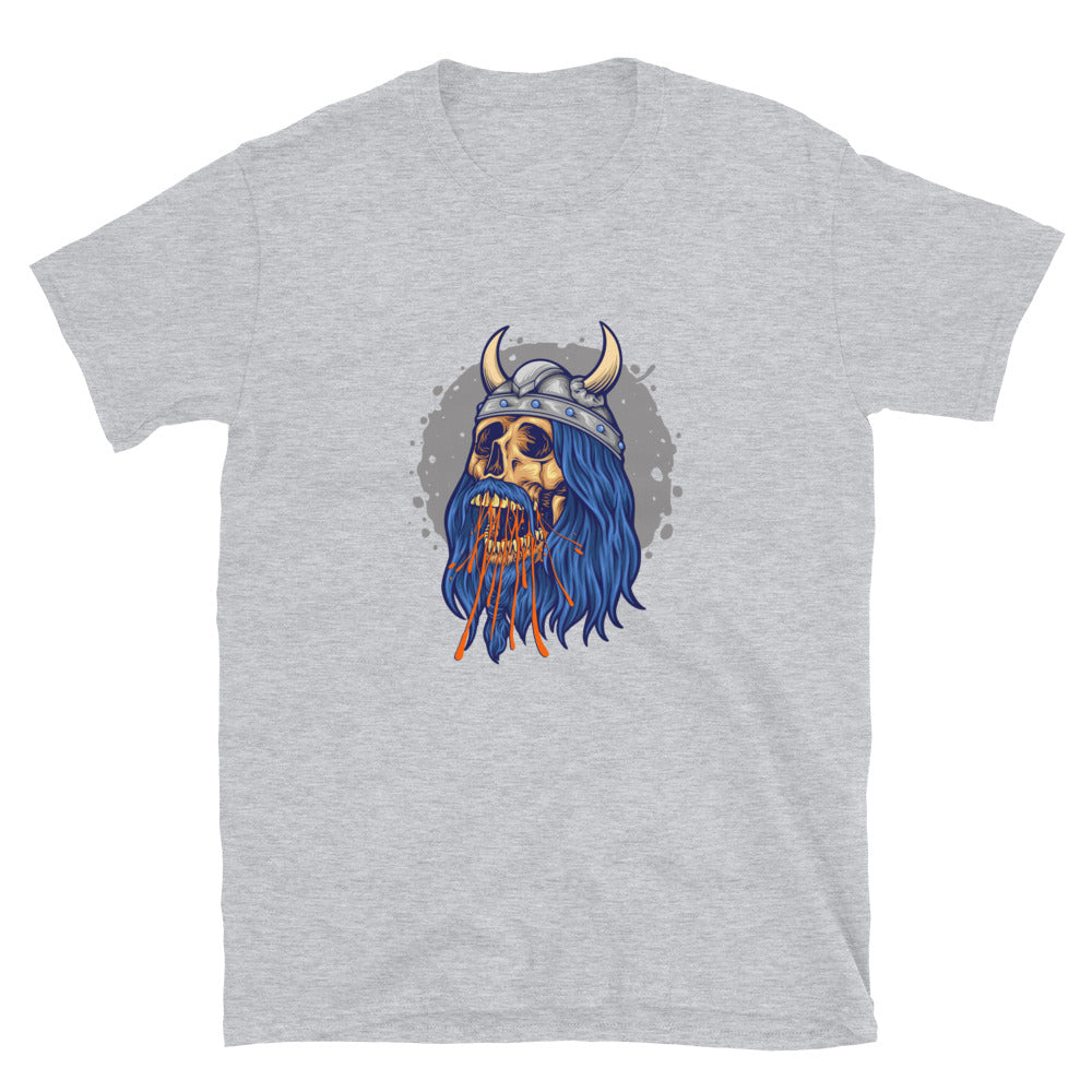 Viking skull head horned helmet Fit Unisex Softstyle T-Shirt