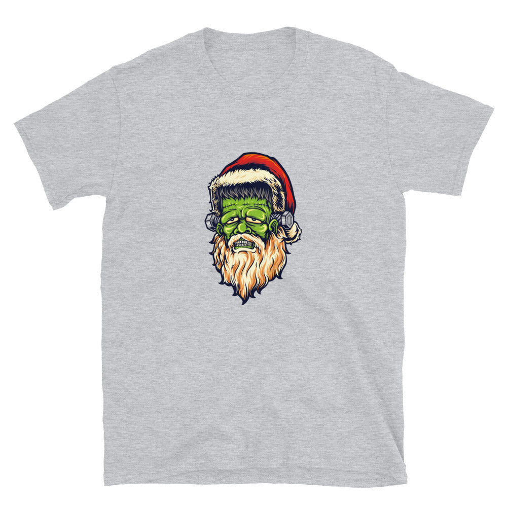 Gruseliges Santa Frankenstein Halloween Fit Unisex Softstyle T-Shirt