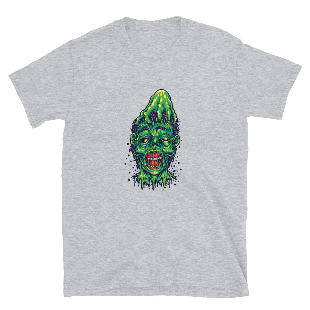Pulled Skin Face Zombie Halloween Fit Unisex Softstyle T-Shirt