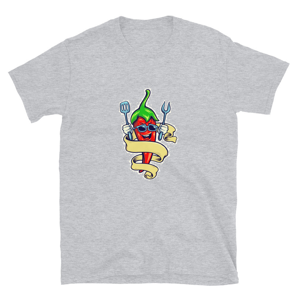 Smile Chili Cooking mit Ribbon Fit Unisex Softstyle T-Shirt