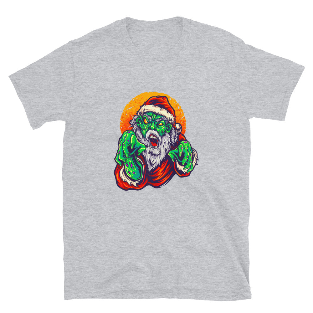 Santa Claus Scream Zombie Fit Unisex Softstyle T-Shirt