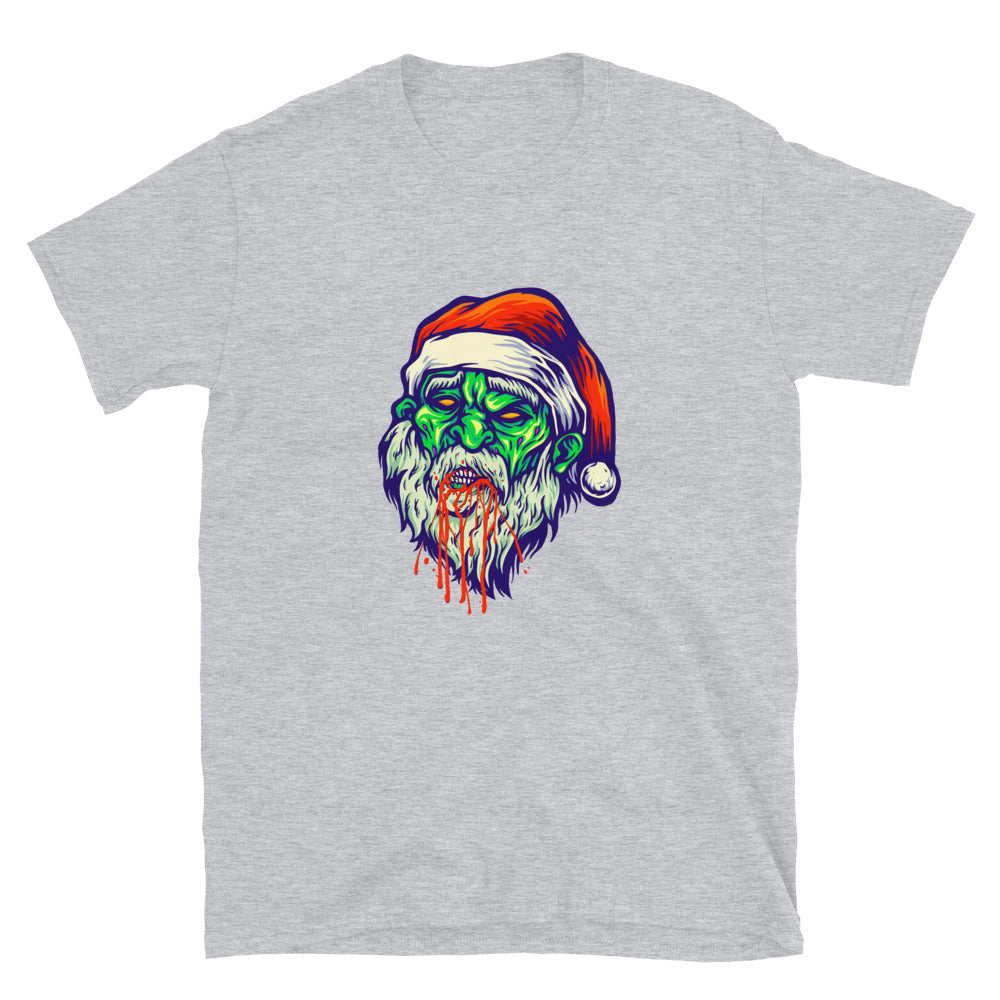 Santa Claus Head Zombie Bloods Fit Unisex Softstyle T-Shirt