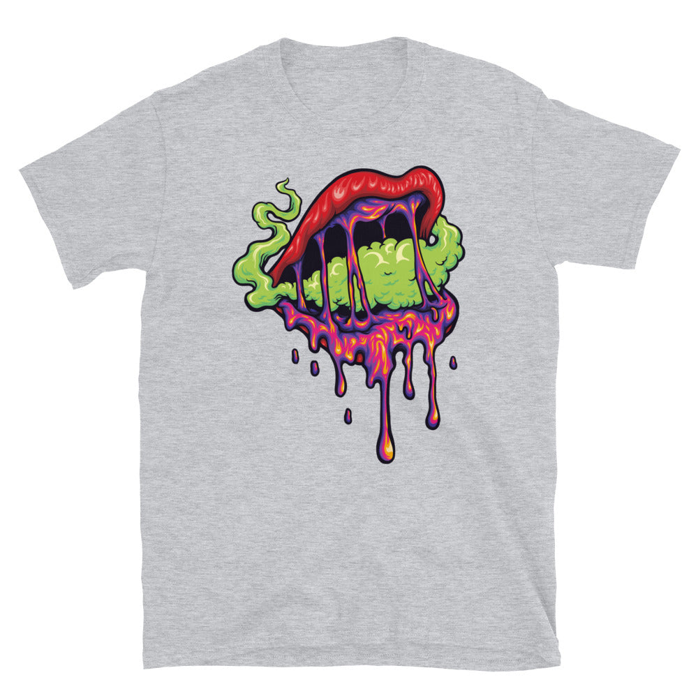 Woman Sexy Lips Smoke Psychedelic Fit Unisex Softstyle T-Shirt