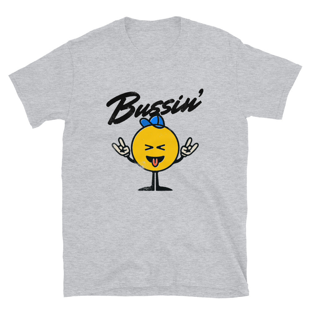 Bussin Funny Smiley mascot Cartoon