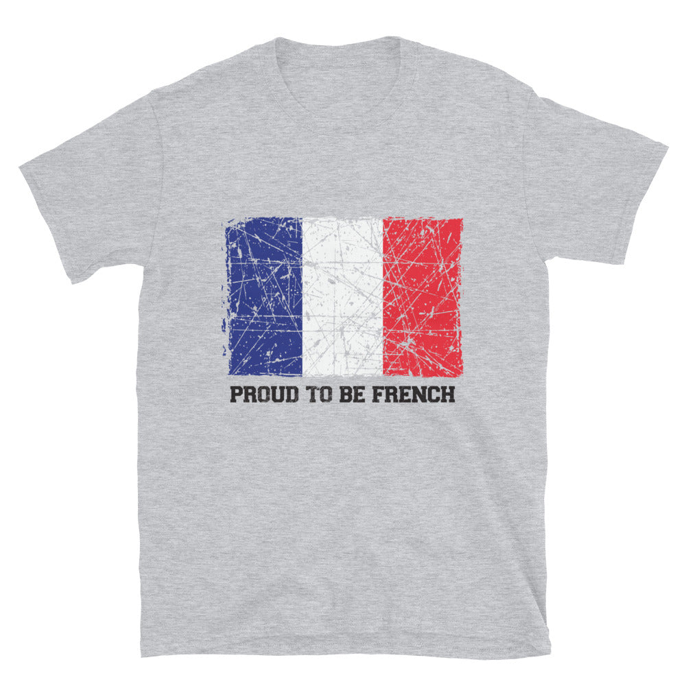 Orgulloso de ser camiseta francesa de estilo suave unisex