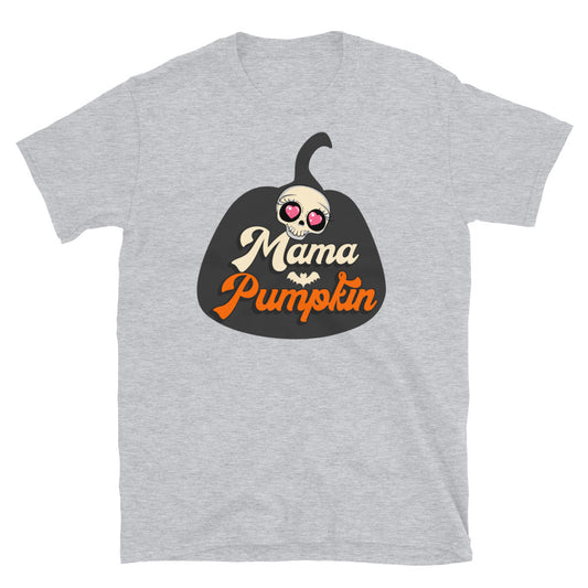 Mamá Halloween Anuncio de Embarazo Fit Unisex Softstyle Camiseta