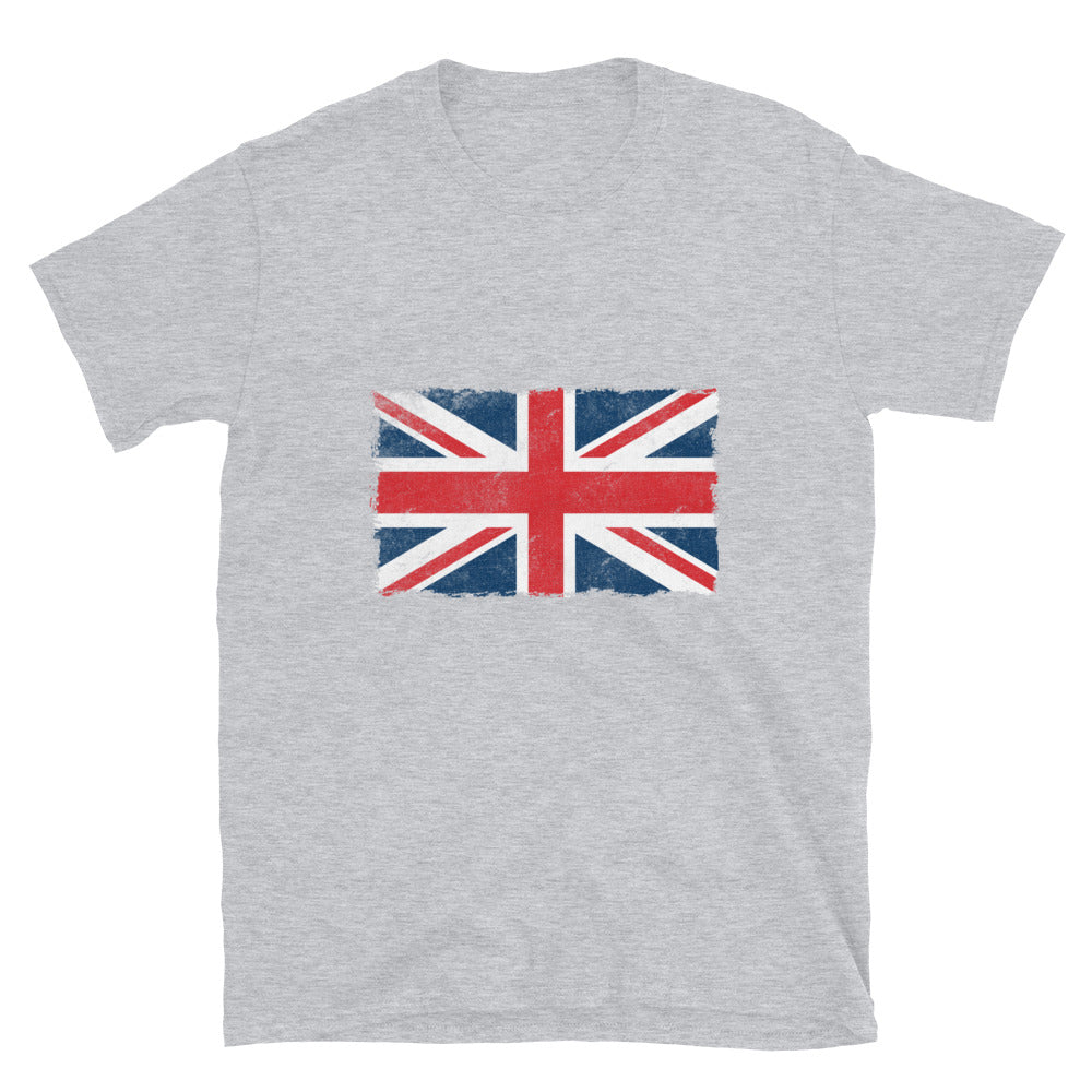 Camiseta unisex Softstyle con bandera del Reino Unido Grunge Fit