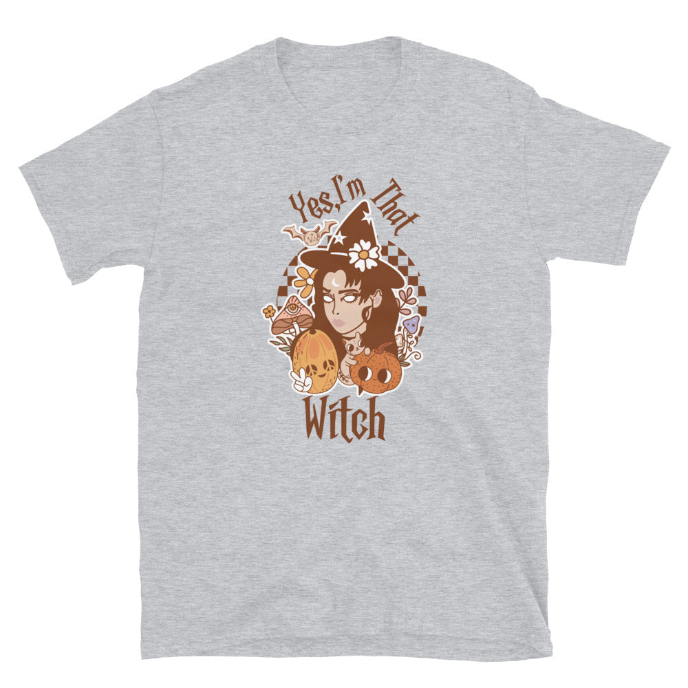 yes im that Witch, Retro Halloween Fit Unisex Softstyle T-Shirt