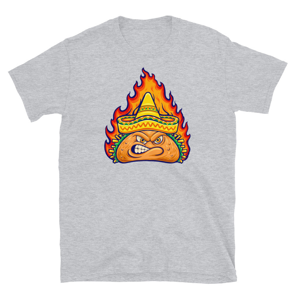 Delicious Angry Flaming Mexican Taco, Blazing Fire