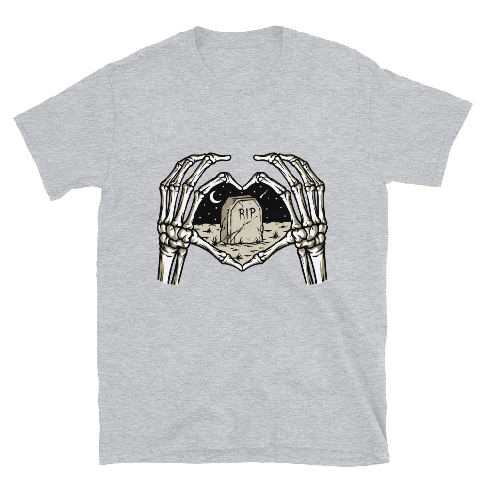 Totenkopf Hand Love Cemetery Fit Unisex Softstyle T-Shirt