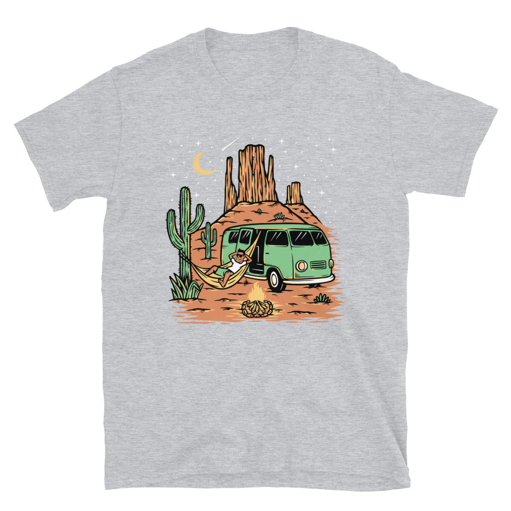 Relaxing in the desert at night Fit Unisex Softstyle T-Shirt
