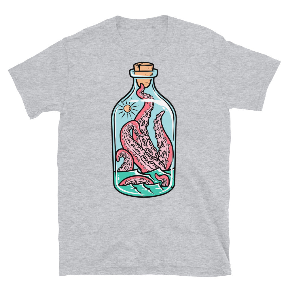 Octopus in the bottle Fit Unisex Softstyle T-Shirt
