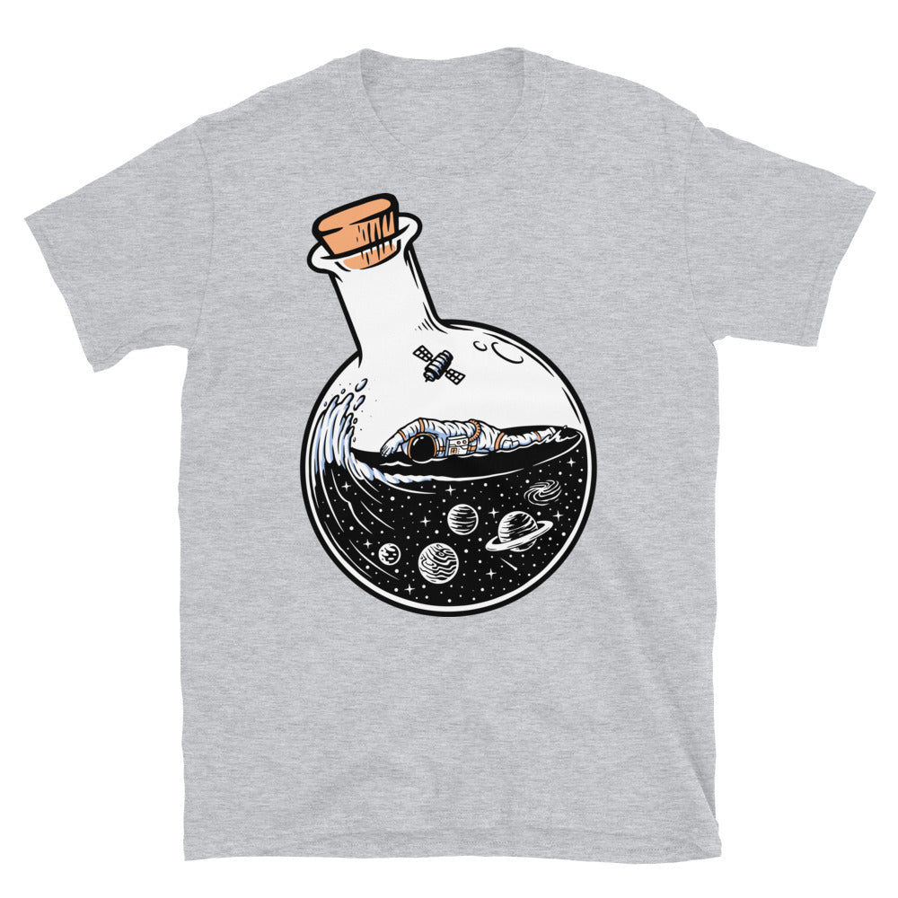 Astronauts Swimming in a Bottle from Space - Fit Unisex Softstyle T-Shirt