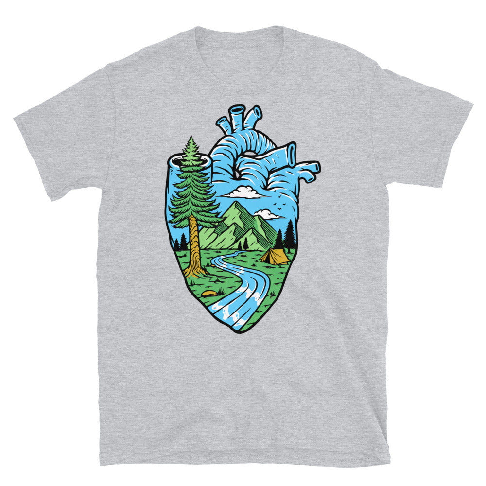 Naturaleza en mi corazón Fit Camiseta unisex Softstyle