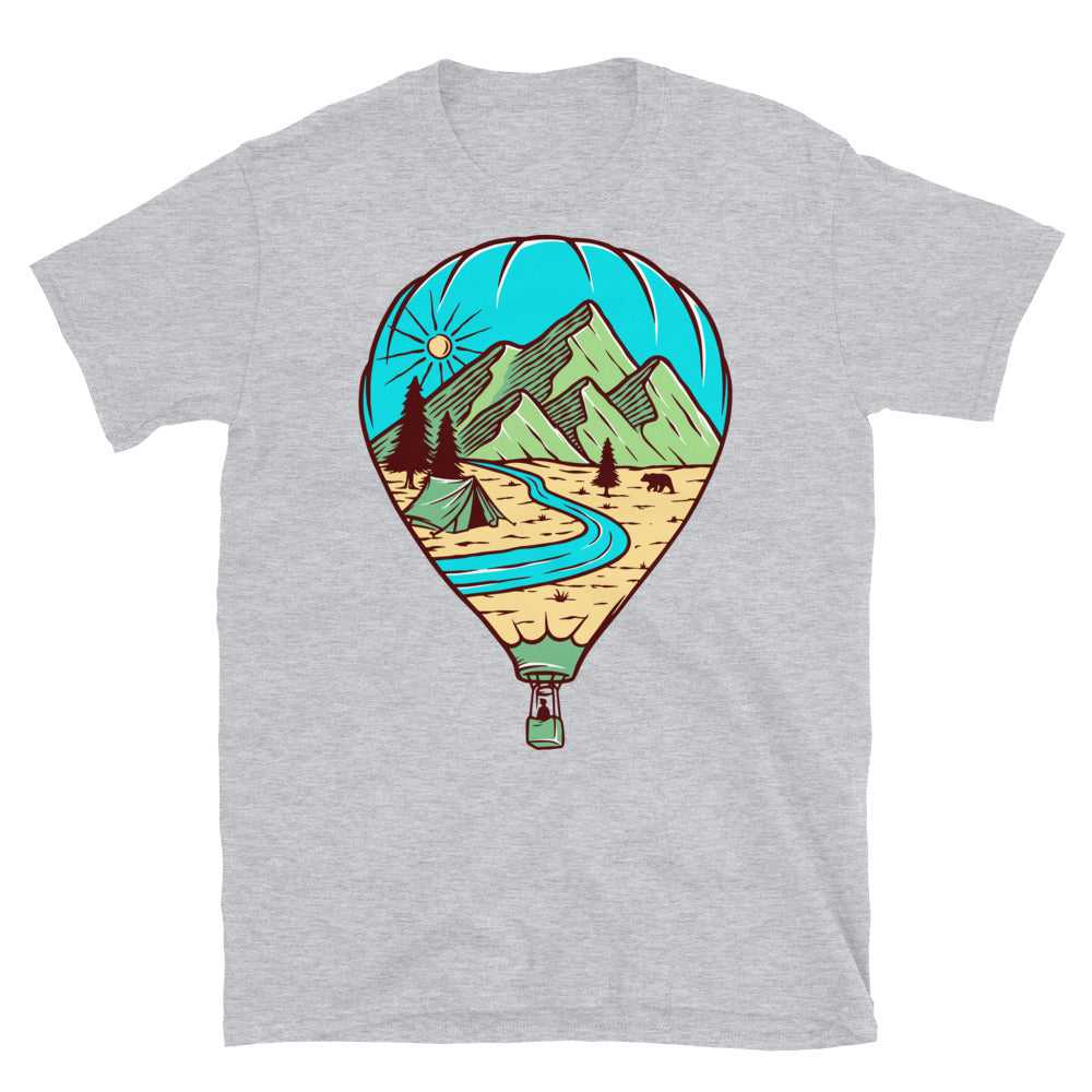 Air Balloon Traveling - Fit Unisex Softstyle T-Shirt