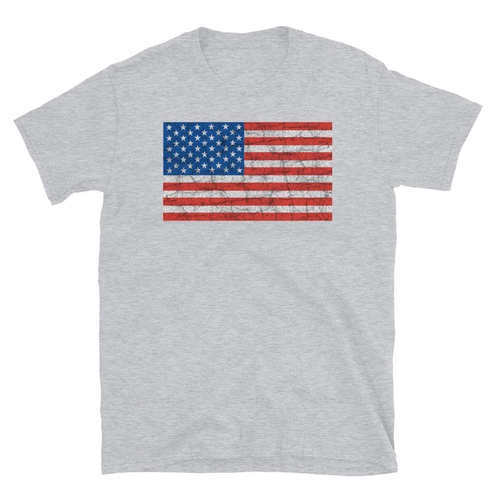 American Flag - Fit Unisex Softstyle T-Shirt