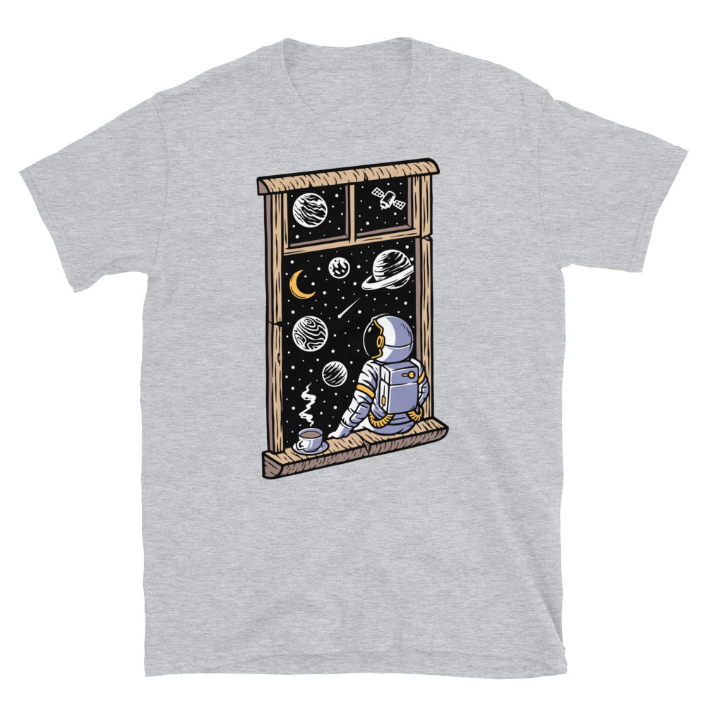 Astronaut Looks out of the Window - Fit Unisex Softstyle T-Shirt