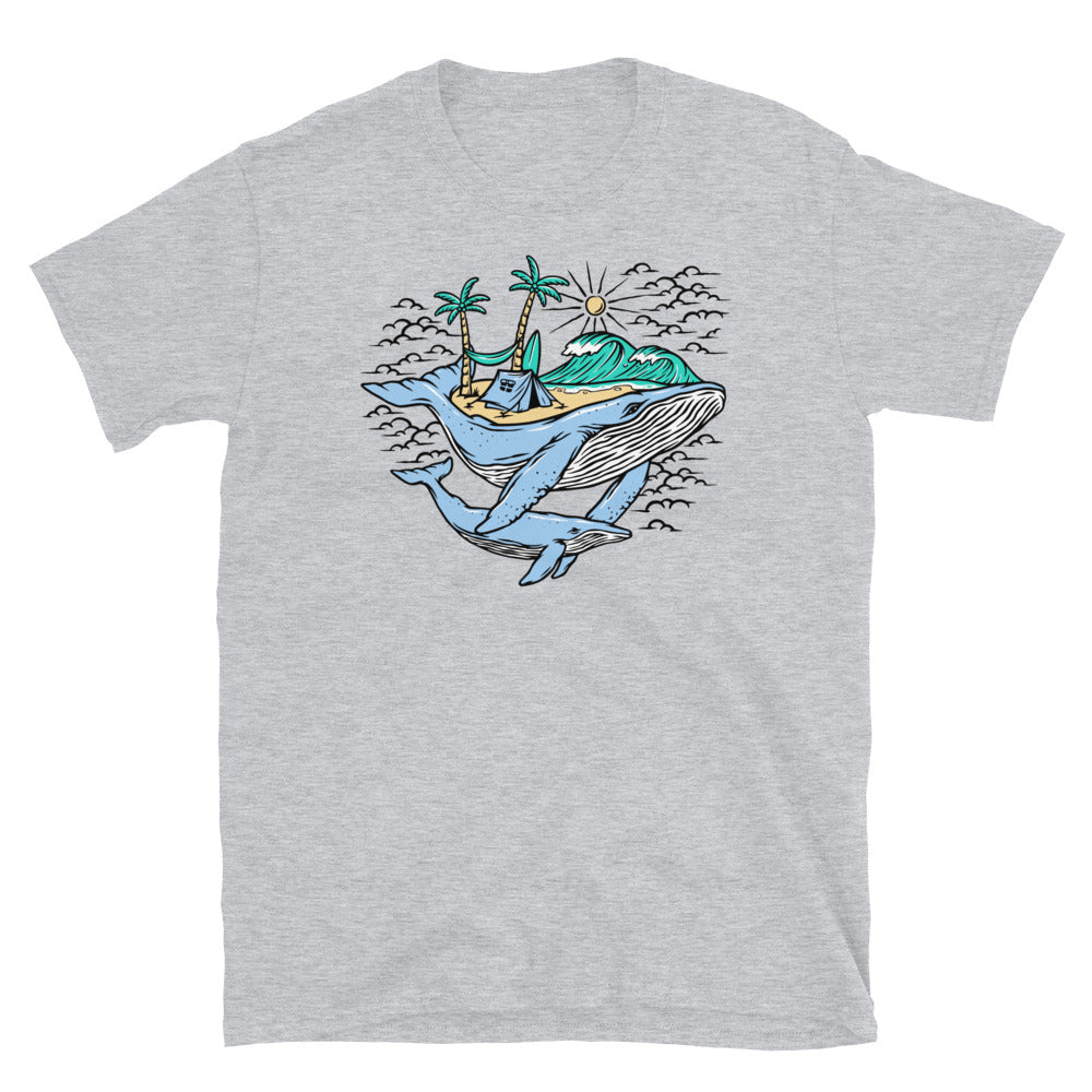 Beach and Whales - Fit Unisex Softstyle T-Shirt
