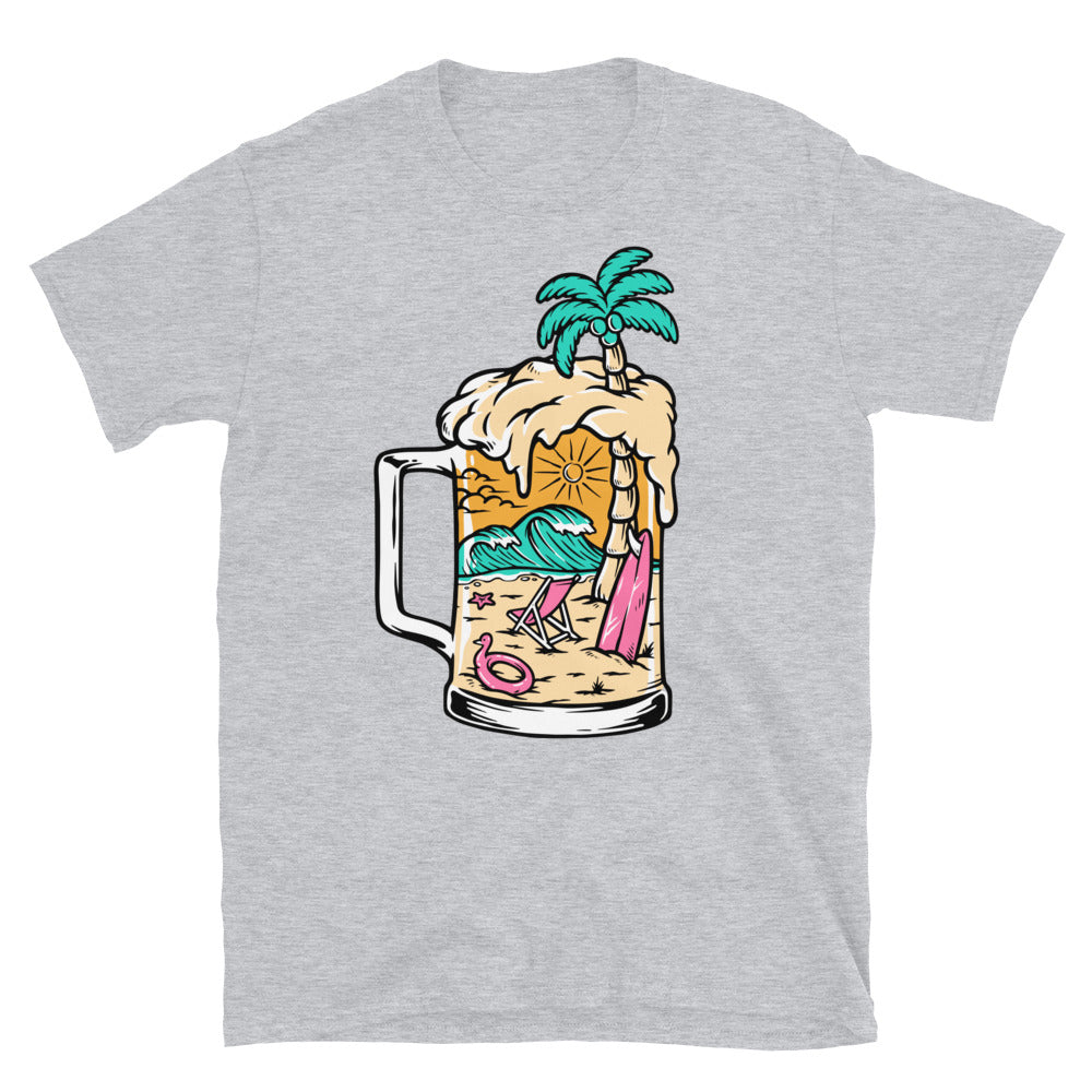 Beer and Beach - Fit Unisex Softstyle T-Shirt