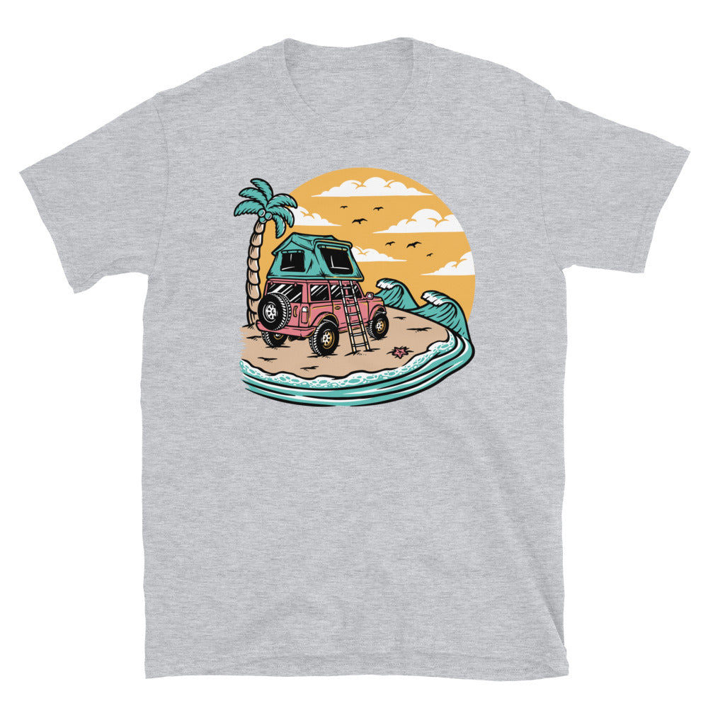 Camping on the Beach - Fit Unisex Softstyle T-Shirt