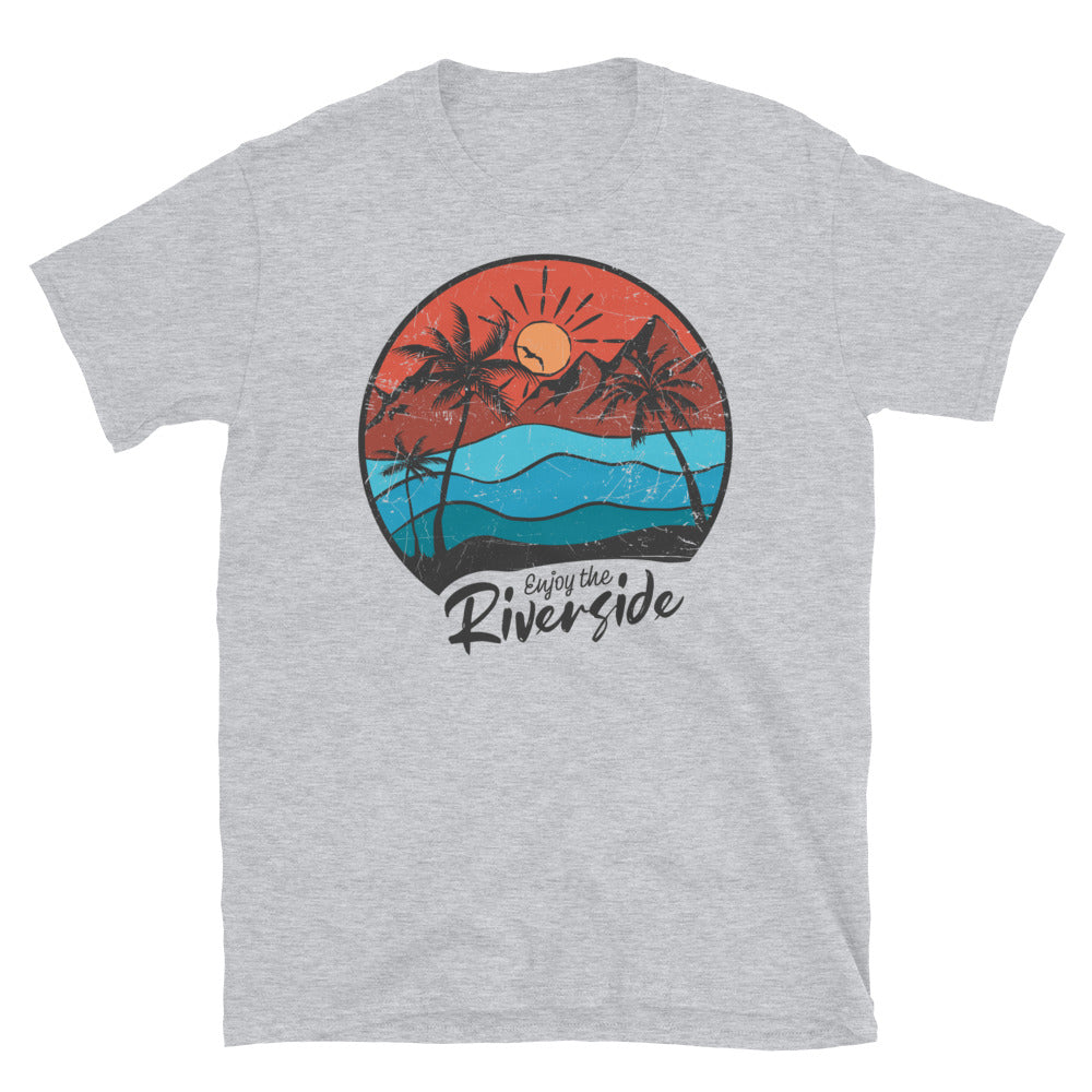 Enjoy the Riverside Sunset - Fit Unisex Softstyle T-Shirt