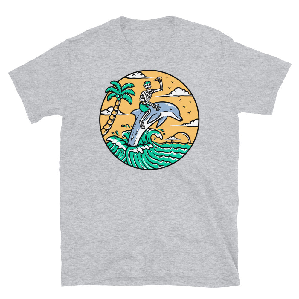 Explore the Ocean with Dolphin  Fit Unisex Softstyle T-Shirt