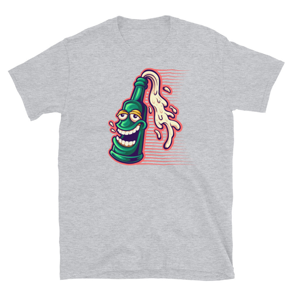 Funny Beer Bottle - Fit Unisex Softstyle T-Shirt