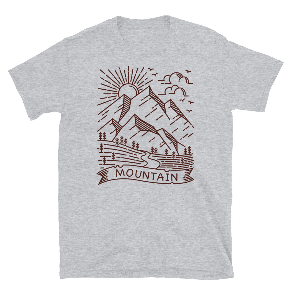 Mountain and house Fit Unisex Softstyle T-Shirt