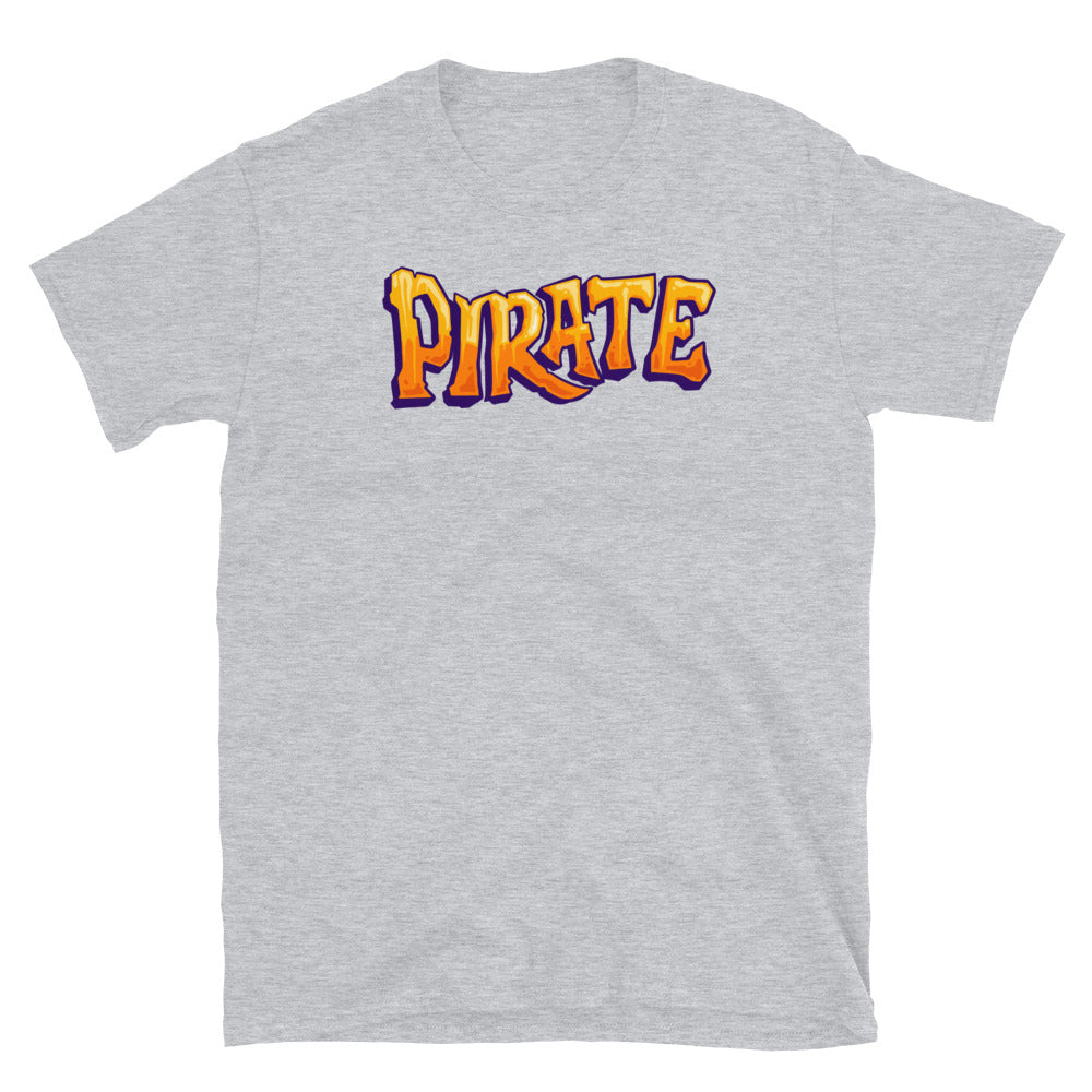 Pirate text style hand drawn Fit Unisex Softstyle T-Shirt