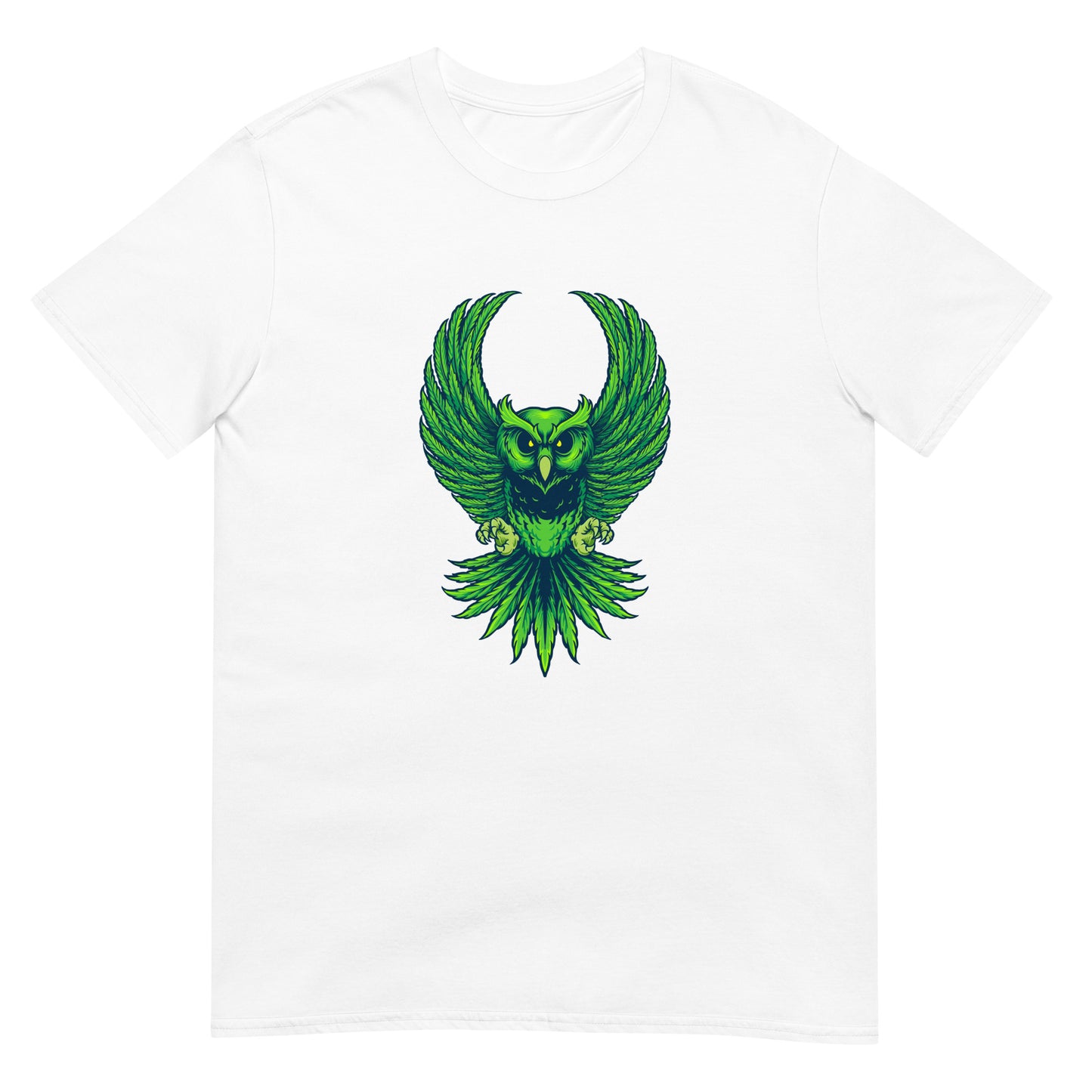 Weed Owl Leaf Cannabis Fit Softstyle Camiseta