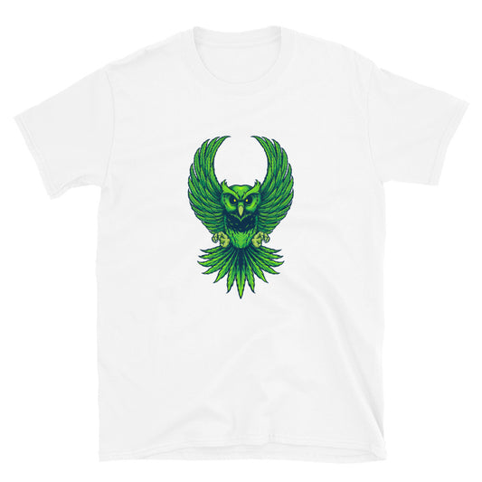 Weed Owl Leaf Cannabis Fit Unisex Softstyle T-Shirt