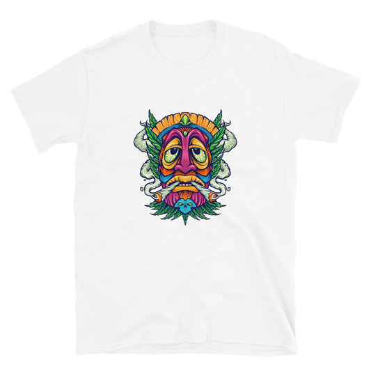 Tiki Joint Kush Smoking Weed Cannabis Fit Unisex Softstyle T-Shirt