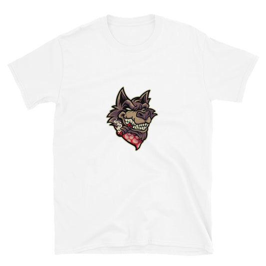 Cabeza de lobo y cigarro Fit Unisex Softstyle camiseta