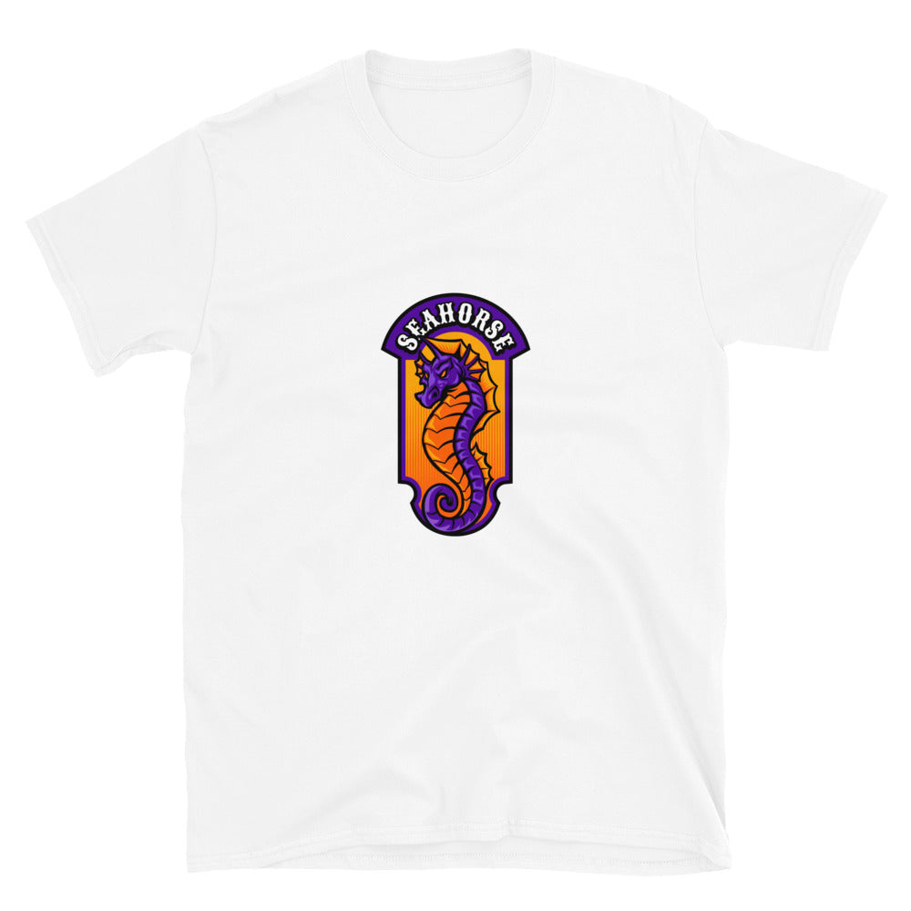 Seahorse esport logo mascot gaming Fit Unisex Softstyle T-Shirt