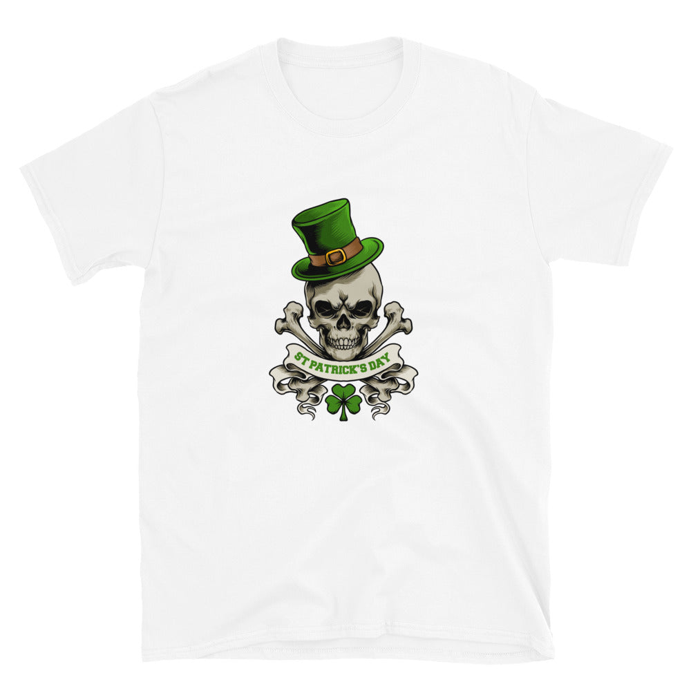 st patrick's day Skull and cross bone Fit Unisex Softstyle T-Shirt