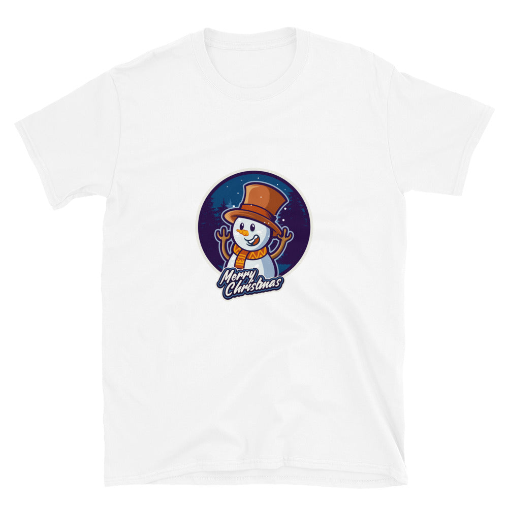 smiley snowman in Merry christmas Fit Unisex Softstyle T-Shirt