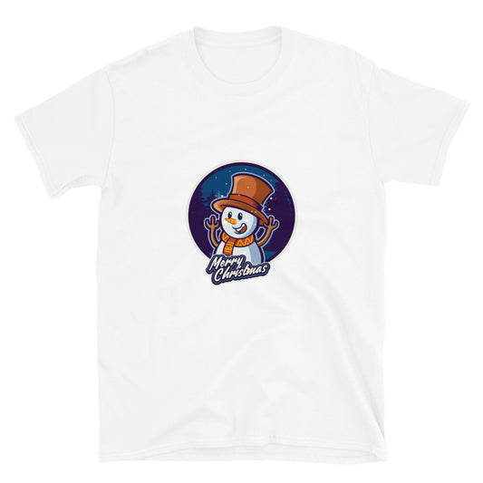 smiley snowman in Merry christmas Fit Unisex Softstyle T-Shirt