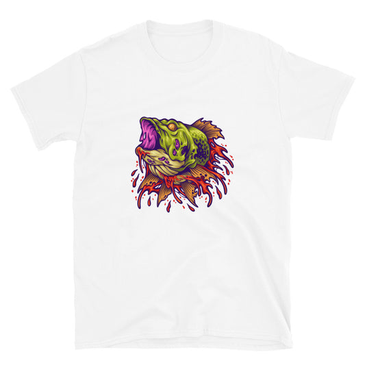 Monstruo de cabeza de pez aterrador Fit Unisex Softstyle camiseta