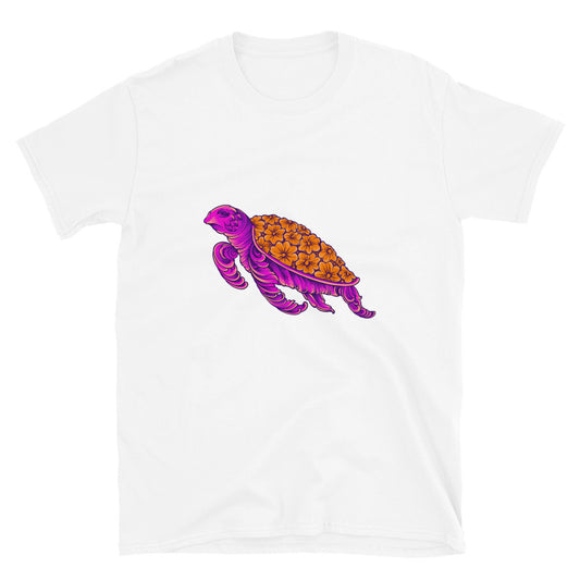 Turtle vintage floral ornament Fit Unisex Softstyle T-Shirt