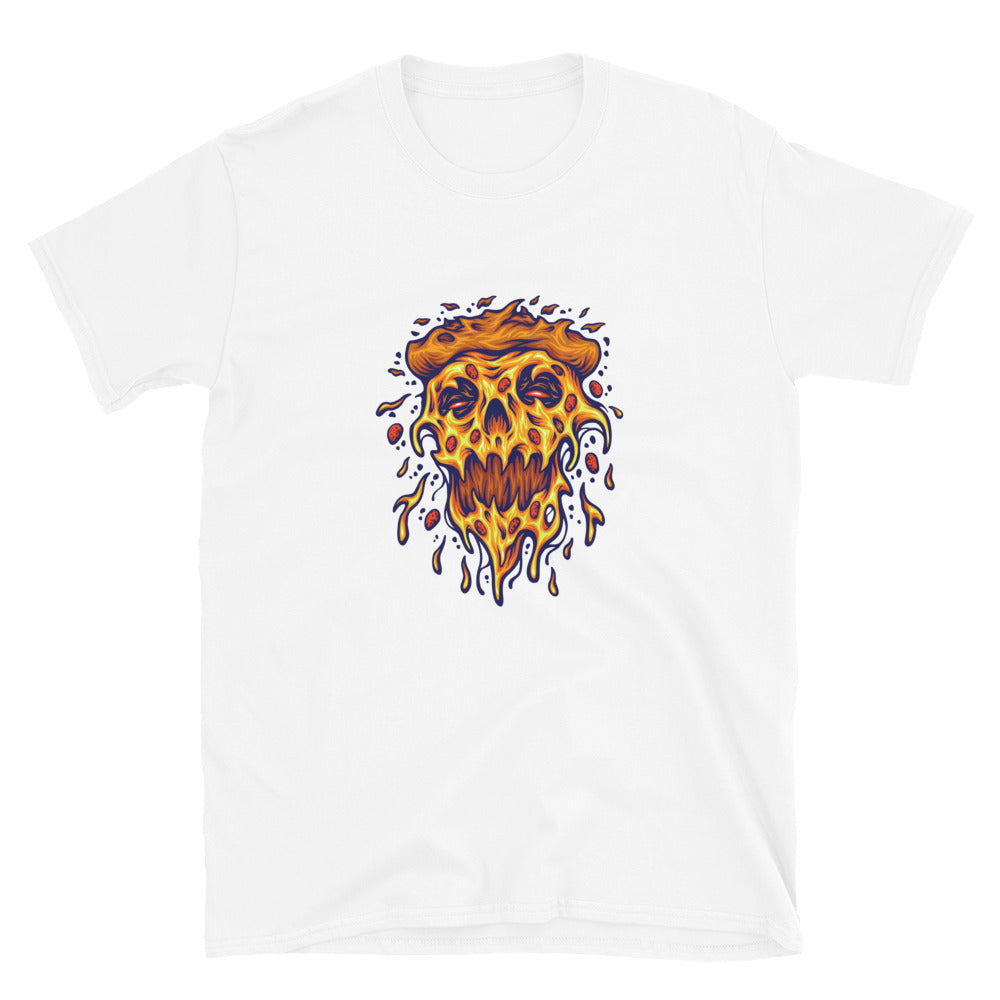 Spooky zombie pizza derretida Fit Unisex Softstyle Camiseta