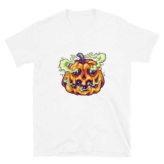 Espeluznante humo de calabaza halloween Fit Unisex Softstyle Camiseta