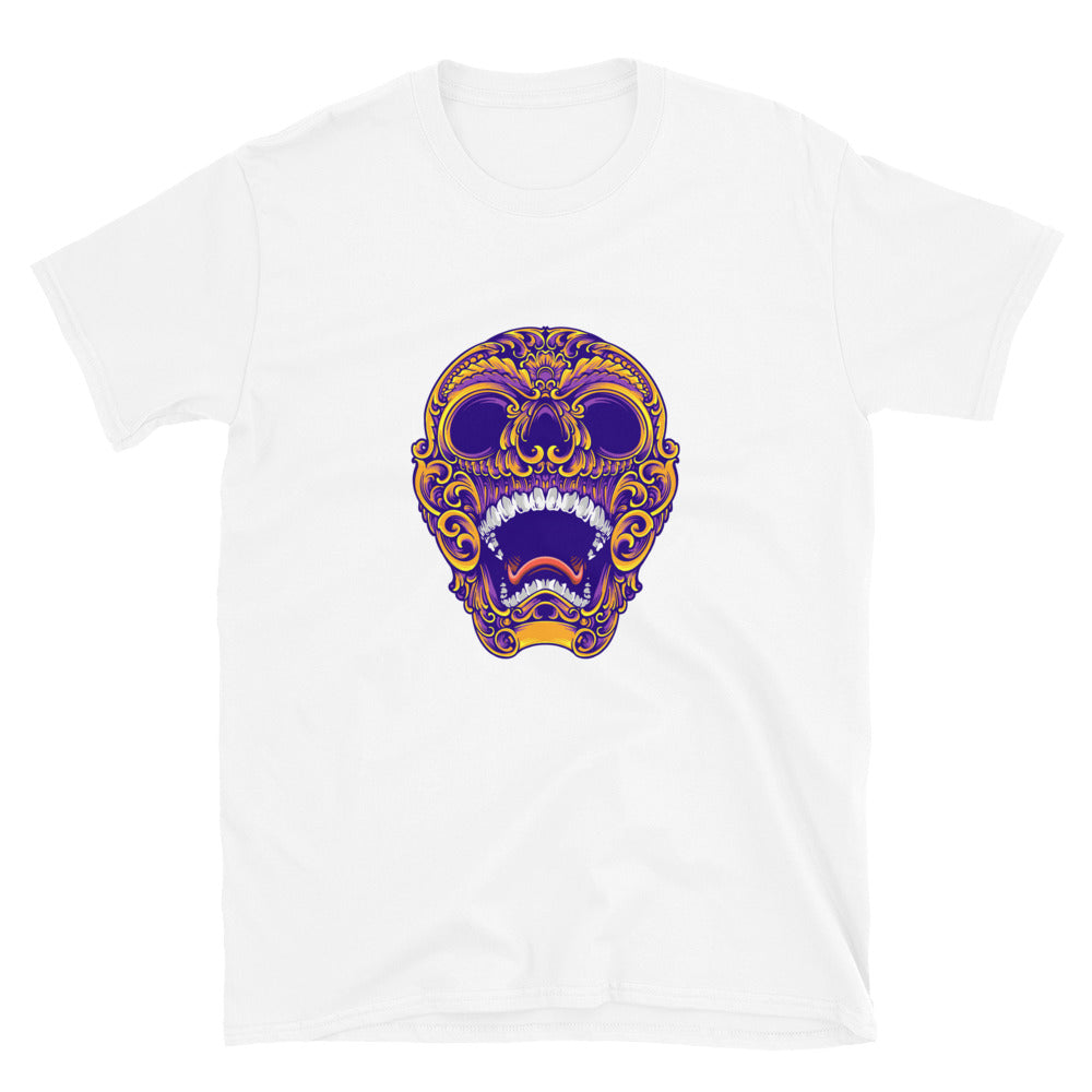 Camiseta unisex Softstyle con cabeza de calavera de ajuste clásico