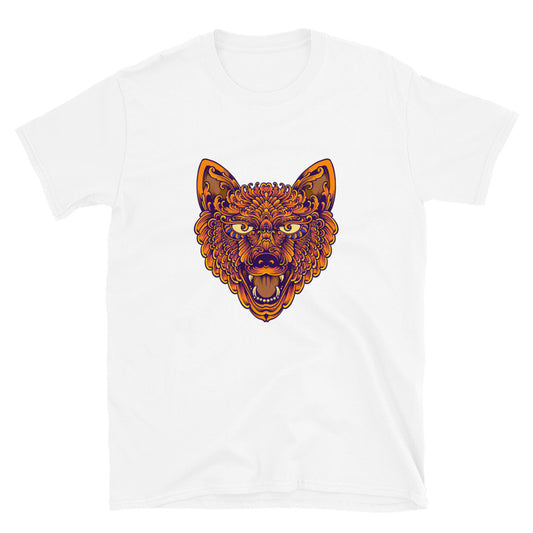 Wolf Hundekopf Luxus klassisches Ornament Fit Unisex Softstyle T-Shirt