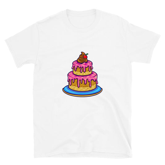 Strawberry birthday cherry cake Fit Unisex Softstyle T-Shirt