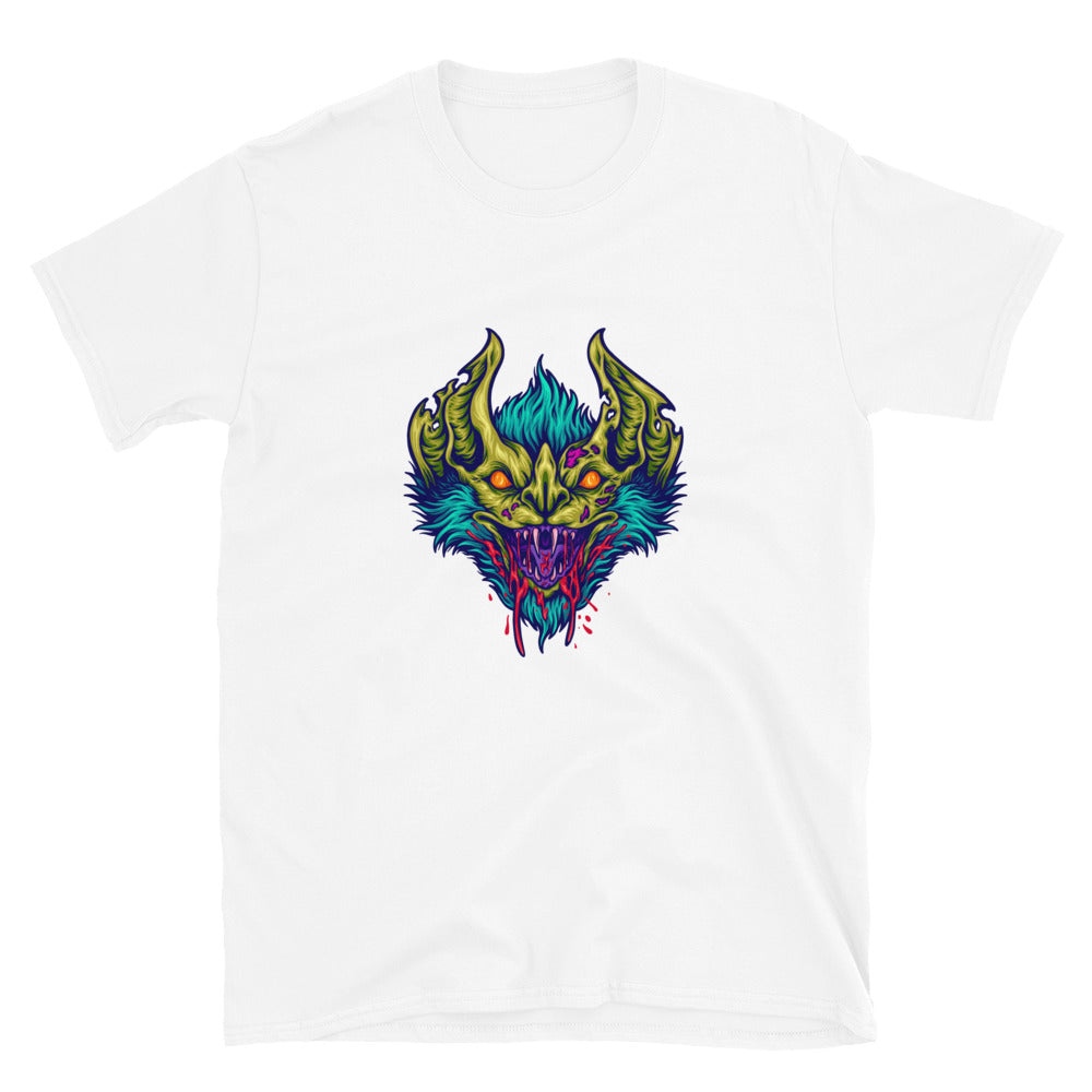Scary monster bat head Fit Unisex Softstyle T-Shirt