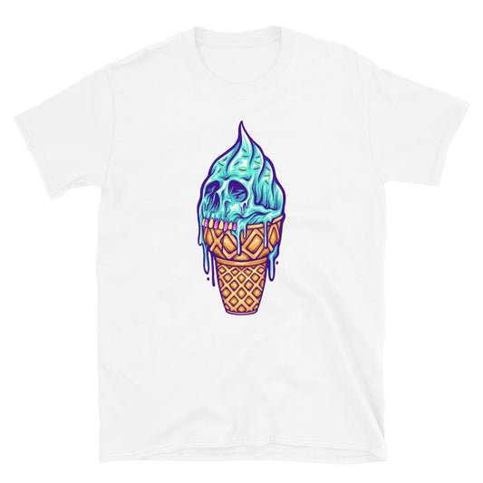 Scary skull ice cream cone Fit Unisex Softstyle T-Shirt