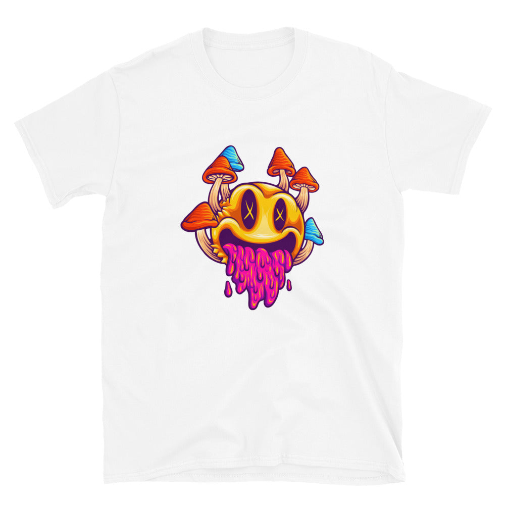 Psychedelic mushrooms emoticons colorful Fit Unisex Softstyle T-Shirt